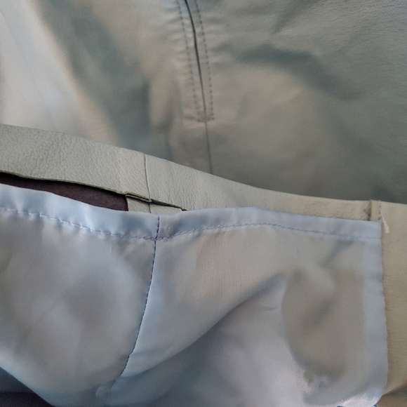 Newport News Blue Leather Mini Dress Women's Size 18 - Picture 9 of 9